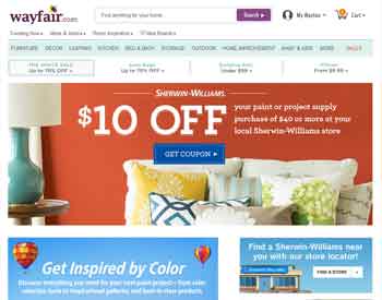 What products are used in Wayfair furniture?