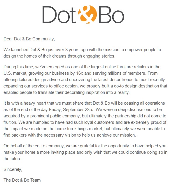 Dot Bo Shuts Down Home Accents Today Dot Bo Shuts Down